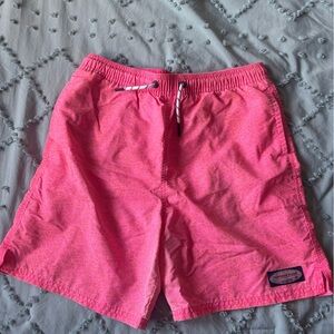 Vineyard Vines boys' Hot Pink Swim Shorts